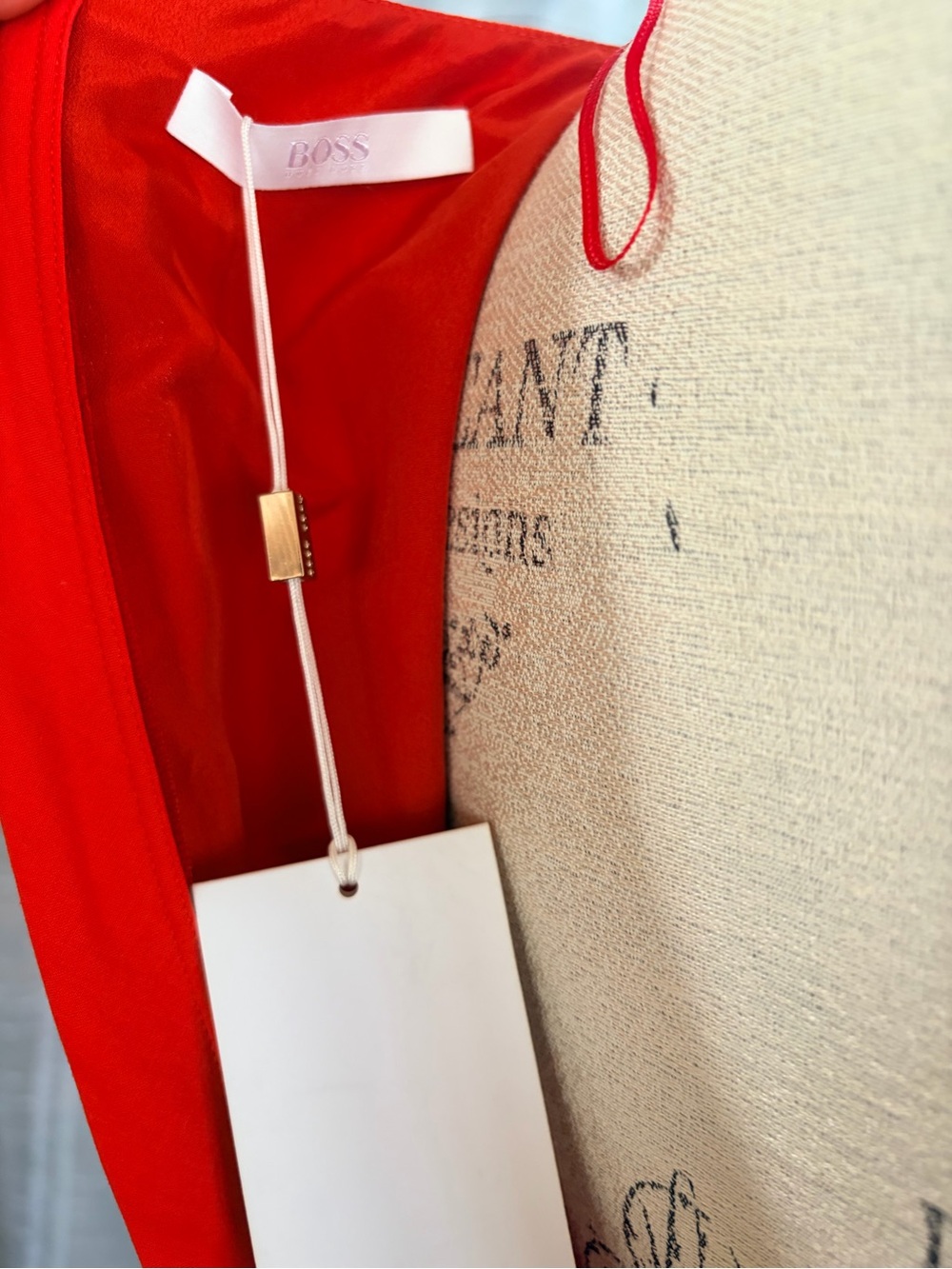 Hugo Boss 90s Inspired Red Midi Dress NWT Size 4 Quite Luxury Cocktail dress - Picture 4 of 10